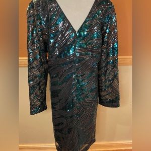 Green sequin dress - never worn